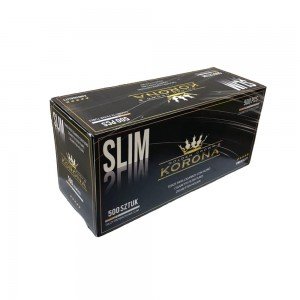 KORONA SLIM 500 - слим гильзы для табака, 500 штук